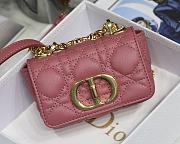 DIOR MICRO CARO BAG CANNAGE CALFSKIN PINK S2022 SIZE 13 CM - 4