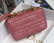 DIOR MICRO CARO BAG CANNAGE CALFSKIN PINK S2022 SIZE 13 CM - 6