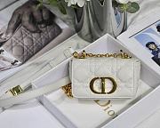 DIOR MICRO CARO BAG CANNAGE CALFSKIN WHITE S2022 SIZE 13 CM - 1