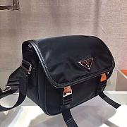 PRADA RE-NYLON AND SAFFIANO LEATHER BAG BLACK 2VD034 SIZE 22 CM - 4