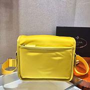 PRADA RE-NYLON AND SAFFIANO LEATHER BAG YELLOW 2VD034 SIZE 22 CM - 6