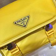 PRADA RE-NYLON AND SAFFIANO LEATHER BAG YELLOW 2VD034 SIZE 22 CM - 2
