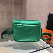 PRADA RE-NYLON AND SAFFIANO LEATHER BAG GREEN 2VD034 SIZE 22 CM - 6