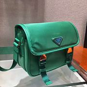PRADA RE-NYLON AND SAFFIANO LEATHER BAG GREEN 2VD034 SIZE 22 CM - 4