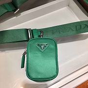 PRADA RE-NYLON AND SAFFIANO LEATHER BAG GREEN 2VD034 SIZE 22 CM - 3