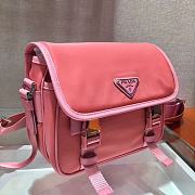 PRADA RE-NYLON AND SAFFIANO LEATHER BAG PINK 2VD034 SIZE 22 CM - 4