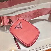 PRADA RE-NYLON AND SAFFIANO LEATHER BAG PINK 2VD034 SIZE 22 CM - 3