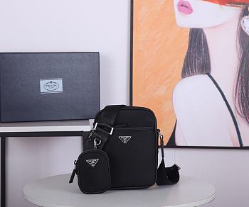 PRADA NYLON AND SAFFIANO BAG WITH STRAP 2VH112 SIZE 20 CM