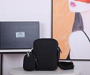 PRADA NYLON AND SAFFIANO BAG WITH STRAP 2VH112 SIZE 20 CM - 5