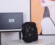 PRADA NYLON AND SAFFIANO BAG WITH STRAP 2VH112 SIZE 20 CM - 4