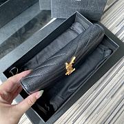 YSL MONOGRAM LONG WALLET BLACK & GOLD-TONE METAL 437469 SIZE 19 CM - 3