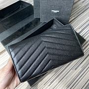 YSL MONOGRAM LONG WALLET BLACK & GOLD-TONE METAL 437469 SIZE 19 CM - 6