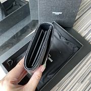 YSL MONOGRAM LONG WALLET BLACK & SILVER-TONE METAL 437469 SIZE 19 CM - 3