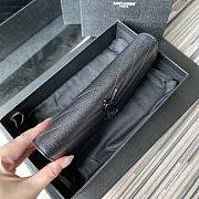 YSL MONOGRAM LONG WALLET BLACK & BLACK METAL 437469 SIZE 19 CM - 3