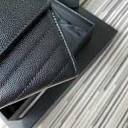 YSL MONOGRAM LONG WALLET BLACK & BLACK METAL 437469 SIZE 19 CM - 4