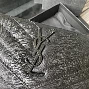 YSL MONOGRAM LONG WALLET BLACK & BLACK METAL 437469 SIZE 19 CM - 5