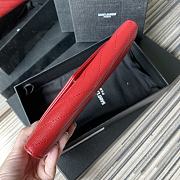 YSL MONOGRAM LONG WALLET RED & GOLD-TONE METAL 437469 SIZE 19 CM - 5