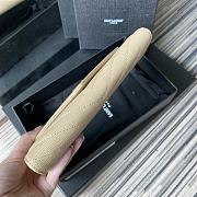 YSL MONOGRAM LONG WALLET CREAM & GOLD-TONE METAL 437469 SIZE 19 CM - 3