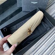 YSL MONOGRAM LONG WALLET CREAM & GOLD-TONE METAL 437469 SIZE 19 CM - 5
