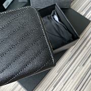 YSL MONOGRAM ZIP AROUND WALLET BLACK & GOLD-TONE METAL 358094 SIZE 19 CM - 3