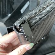 YSL MONOGRAM ZIP AROUND WALLET BLACK & BLACK METAL 358094 SIZE 19 CM - 2