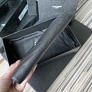 YSL MONOGRAM ZIP AROUND WALLET BLACK & BLACK METAL 358094 SIZE 19 CM - 3