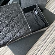 YSL MONOGRAM ZIP AROUND WALLET BLACK & BLACK METAL 358094 SIZE 19 CM - 4