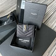 YSL MONOGRAM BUSINESS CARD GOLD-TONE METAL 607907 SIZE 10 CM - 1