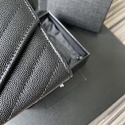 YSL MONOGRAM SMALL WALLET BLACK & GOLD-TONE METAL 414404 SIZE 13.5 CM - 6
