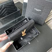 YSL MONOGRAM SMALL WALLET BLACK & GOLD-TONE METAL 414404 SIZE 13.5 CM - 2
