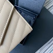 YSL MONOGRAM SMALL WALLET CREAM & GOLD-TONE METAL 414404 SIZE 13.5 CM - 2