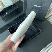YSL MONOGRAM SMALL WALLET WHITE & GOLD-TONE METAL 414404 SIZE 13.5 CM - 4