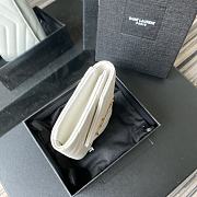 YSL MONOGRAM SMALL WALLET WHITE & GOLD-TONE METAL 414404 SIZE 13.5 CM - 5