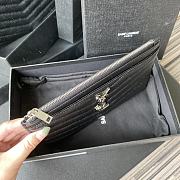YSL MONOGRAM BILL POUCH SILVER METAL 636312 SIZE 20 CM - 4