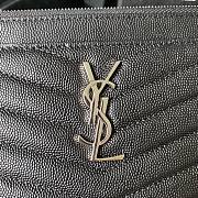 YSL MONOGRAM BILL POUCH SILVER METAL 636312 SIZE 20 CM - 2