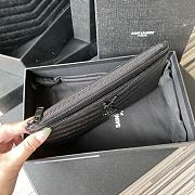 YSL MONOGRAM BILL POUCH BLACK METAL 636312 SIZE 20 CM - 4