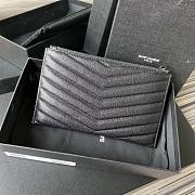YSL MONOGRAM BILL POUCH BLACK METAL 636312 SIZE 20 CM - 2