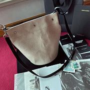 YSL RIVE GAUCHE BUCKET BAG BLACK LEATHER TRIM 669299 SIZE 20 CM - 2