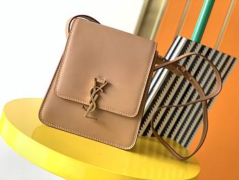 YSL KAIA NORTH/SOUTH SATCHEL BEIGE 668809 SIZE 16 CM