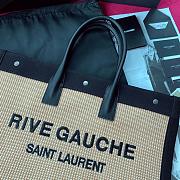 YSL RIVE GAUCHE LARGE TOTE BAG BEIGE/BLACK 509415 SIZE 48 CM - 5