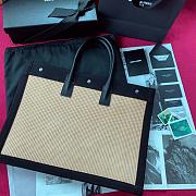 YSL RIVE GAUCHE LARGE TOTE BAG BEIGE/BLACK 509415 SIZE 48 CM - 4