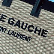YSL RIVE GAUCHE LARGE TOTE BAG BEIGE/BLACK 509415 SIZE 48 CM - 6