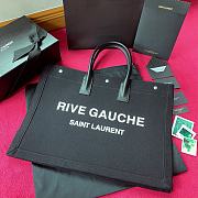 YSL RIVE GAUCHE LARGE TOTE BAG BLACK 509415 SIZE 48 CM - 1