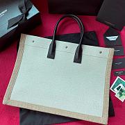 YSL RIVE GAUCHE LARGE TOTE BAG WHITE/GRAY 509415 SIZE 48 CM - 2