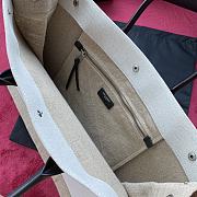 YSL RIVE GAUCHE LARGE TOTE BAG WHITE/GRAY 509415 SIZE 48 CM - 6