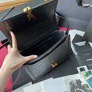 YSL SOLFERINO MEDIUM SATCHEL CROCODILE PATTERN 634305 SIZE 23 CM - 3