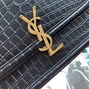 YSL SOLFERINO MEDIUM SATCHEL CROCODILE PATTERN 634305 SIZE 23 CM - 2