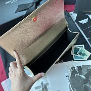 YSL KATE CLUTCH SMOOTH LEATHER GOLD 326079 SIZE 27 x 12.5 x 5 CM - 4