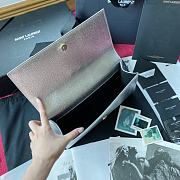 YSL KATE CLUTCH SMOOTH LEATHER SILVER 326079 SIZE 27 x 12.5 x 5 CM - 4