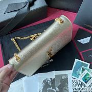 YSL KATE SMALL CLUTCH BAG SMOOTH LEATHER GOLD 326076 SIZE 24 CM - 5